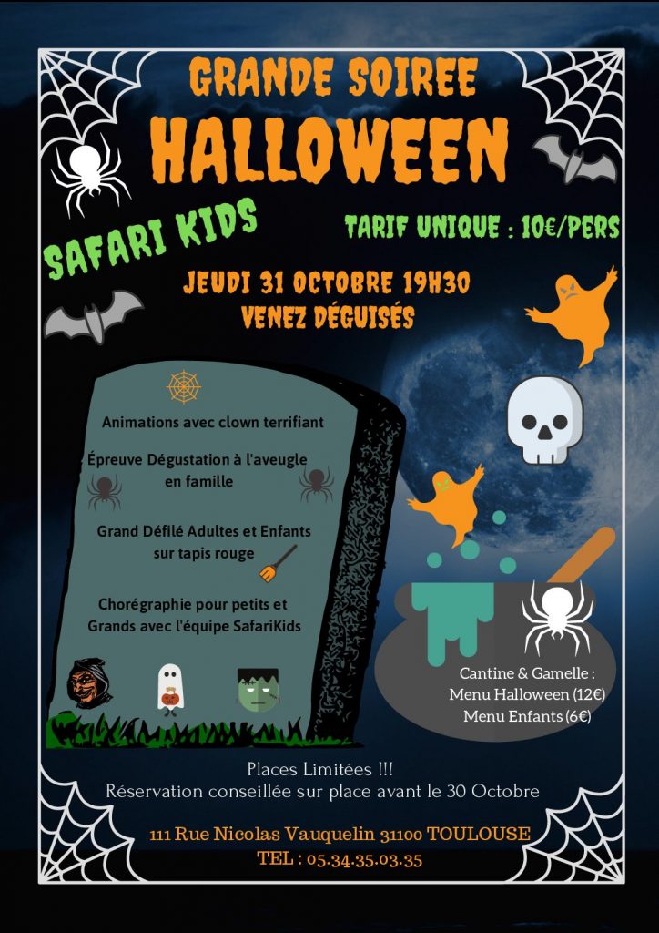 SAFARI KIDS Fête Halloween Jeudi 31 Octobre 2019 – Safari Kids – Parc